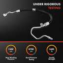 A-Premium Power Steering Pressure Hose Line Assembly Compatible with Audi A4 2009-2012, A4 Quattro 2009-2010, A5 Quattro 2010, L4 2.0L, with O-ring & Washer, Pump To Rack