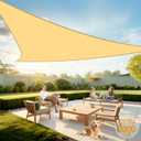Artpuch Sun Shade Sail, 14'X14' Light Grey Rectangle Curved Edged Sun Shade, Commercial Grade 185GSM HDPE UV Permeable Outdoor Shade Cloth for Deck, Backyard, Patio (Custom Sizes Made)