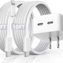 iPhone Fast Charger, 40W Dual USB-C Quick Wall Charger 10FT Charging 2pack 10FT Extra Long Lightning Cable+Double Port Foldable USBC iPhone Charger Fast Charging for iPhone 14/13/12/11/XR/XS/SE/iPad