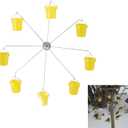 Ferris Wheel Hummingbird Feeder - 8 Spinning Basket Bird Feeder for Outdoors, Hanging Wild Bird Feeder with Dynamic Design Attracts Hummingbirds, Easy-Fill Weather-Resistant