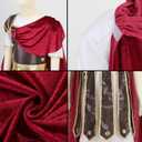 Roman Warrior Costume for Boys, Kids Gladiator Medieval Soldier Cosplay Knight Viking Outfits Halloween Dress Up, Size 12-14Y