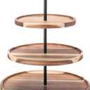 3 Tier Cupcake Stand, Large Wood Tiered Serving Tray Cupcake Tower, Serving Stand Display Dessert Cookie Candy Buffet Holder for Home Tea Party, Wedding, Farmhouse, Kitchen Decor