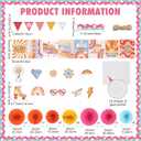 Pajean 62 Pcs Retro Groovy Classroom Bulletin Board Decorations Inspirational Posters with 3D Paper Fans Groovy Cutouts Motivational Bulletin Board Set for Back to School Classroom Home Decorations