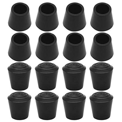 Kyuionty 16Pcs Rubber Chair Leg Tips Caps 15/32 Inch Furniture Table Chair Leg Caps