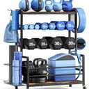 Home Gym Storage Rack for Dumbbells, Yoga Mats＆Workout Equipment