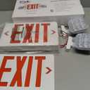 CMMZY Red Exit Sign with Emergency Light, Two Adjustable Square Head,Exit Sign with Battery Backup,Exit Signs Combo for Business,US Standards,UL Certified,120V/277V AC,2 Pack