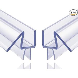 2-Pack Butecare Frameless Shower Door Bottom Seal for Glass Doors – Stop Shower Leaks and Create a Water Barrier (3/8” x 39”) 2-Pack Butecare Frameless Shower Door Bottom Seal for Glass Doors – Stop Shower Leaks and Create a Water Barrier (3/8” x 39”)