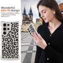 Hungo Galaxy S24 Ultra Case Leopard Cheetah Cute Clear Design, Girly for Women Girls Floral Transparent Case Compatible with Samsung Galaxy S24 Ultra Leopard Cheetah Print