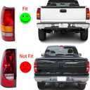 Headlights Tail Lights Assembly Combo Compatible with 1999 2000 2001 2002 Chevy Silverado 1500 2500 / HD, HeadLamp+Taillight Rear Brake Lamp, Factory Style