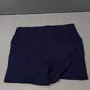 ALWAYS Women Workout Yoga Shorts - Premium Soft Solid Stretch Cheerleader Running Dance Volleyball Short Pants Size Large, Sho128 Navy