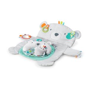 Bright Starts Tummy Time Prop & Play Baby Activity Mat with Support Pillow & Taggies - Polar Bear 35 x 29.5 in., Newborn and up