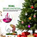 Baluue Light Bulb Shape Ball Bottle 3.54 Inch Clear Fillable Christmas Booze Balls Ornaments for Holiday Party Decor and Packaging (0.3 Ounces)