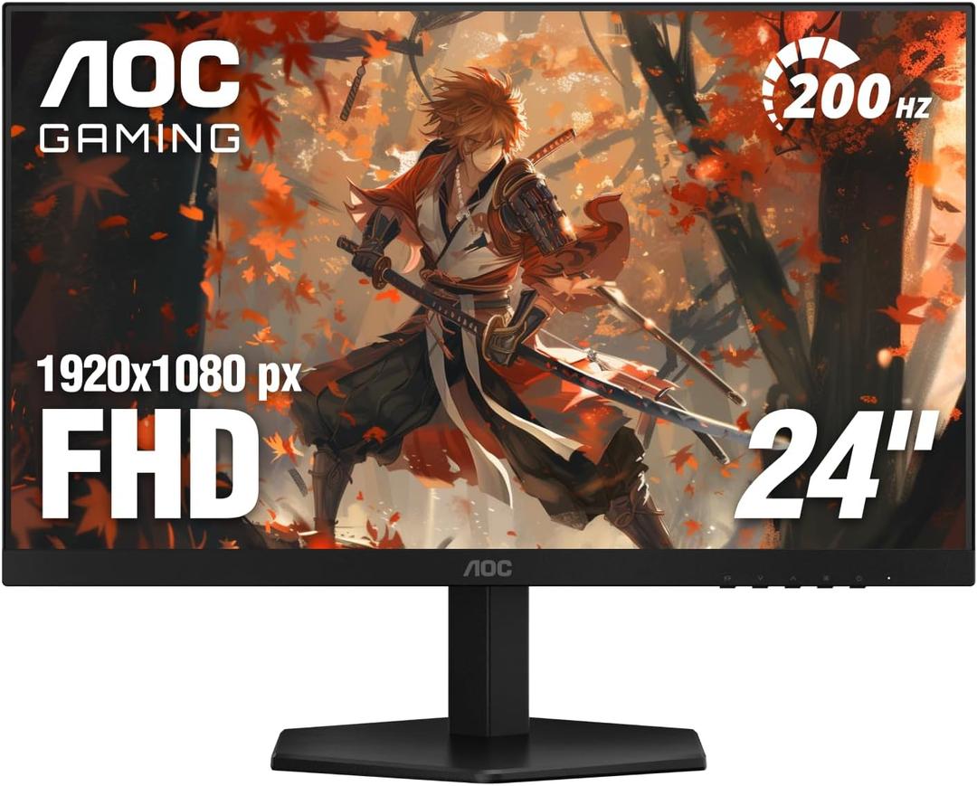 AOC 24G51F 24-inch Gaming Monitor 1920x1080 144Hz, IPS Panel, Console Gaming Ready, Full HD, 3-Sided Frameless, 1x HDMI 2.0, 1x Display Port, 3-Year Zero-Bright-Dot