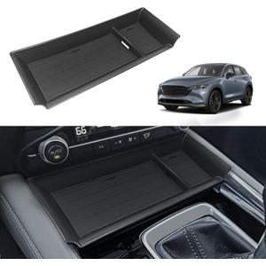 Muslogy Center Console Front Organizer Compatible with Mazda CX5 CX-5 Accessories 2022-2025 Tray Storage Coin Holder Gear Shifter Front Storage Inserts Organizer Armrest Box Secondary Accessories