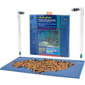 Penn-Plax Undergravel Aquarium Filter for 15-20 (high) Gallon Tanks  Two 11.2 x 11.25 Plates  Under Gravel System for Clear, Clean Water  Safe for Freshwater and Saltwater Tanks