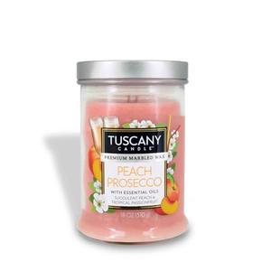 Tuscany Candle Peach Prosecco Long-Lasting Scented Jar Candle, 18 oz 4 Pack