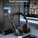 Wireless Headset with Mic for Work, Bluetooth V5.2 Headphones with AI Noise Cancelling Microphone, USB Dongle, Clear Calls & Mic Mute, for Laptop, PC, iPhone & Android Phones