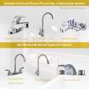 Sink Faucet Hose Sprayer Attachment with 5 Adapters - Dual Function Handheld Bidet - for Feminine Hygiene, Baby Diaper Cleaning & Pet Bathing