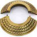 Renovators Supply Manufacturing Escutcheon Plate 3.88" OD Aluminum Escutcheon 1.5" IPS Lacquered Antique Gold Finish Radiator Flange