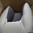 Reading Pillow for Sitting in Bed,22" H Back Support Pillow for Sitting up,Back Rest & Lumbar Support Pillows with Arms, Bed Rest Chair Cushion,Chaise Lounges Reclining,Gaming,Work,Resting(Grey&Blue)