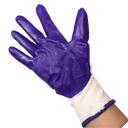 RED STEER GLOVE COMPANY, NITRILE PALM GARDENING GLOVES,PACK OF 10, (White& Purple)