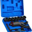 Orion Motor Tech Torque Multiplier, 11pc 1" Drive Heavy Duty Torque Multiplier Wrench Set with 8 Cr-V Sockets 21-38mm, 6800 Nm 1:64 Labor Saving Lug Nut Remover for Semi Trucks RVs Buses