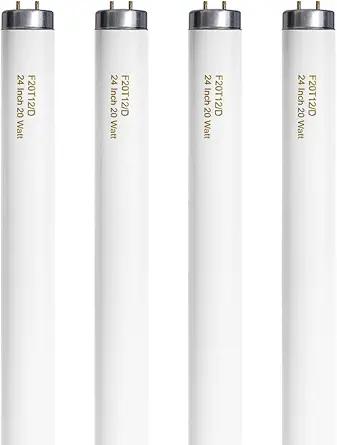 Konideke T12 Fluorescent Tube Light Bulb 20 Watt Daylight, F20T12/D Replacement for 79042 F20T12/SUN/ECO F20T12/D/ECO 273284 F20T12/D/ALTO 1100 Lumen G13 Base, 24 Inch 4 Count