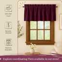 Burgundy Valance Curtains 2 Pack, 54x18 Inches, 100% Cotton, Rod Pocket Window Valances, Semi Sheer Short Curtain for Kitchen, Farmhouse, Caf, Bedroom, Bathroom, Living Room Dcor