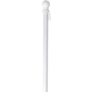 57" White Metal Flag Pole for House Flags Briarwood Lane