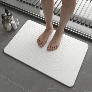 Fast Drying Stone Bath Mats for Bathroom, Non-Slip Diatomaceous Earth Bath Mat, Super Absorbent Bath Mat Stone (23.6''15.4" White Arcana)