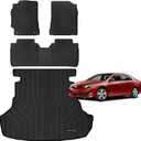 Floor Mat & Cargo Liners for 2012-2017 Toyota Camry (Not Fit Hybrid) All Weather Protection TPE Rubber Full Set Floor Liners & Trunk Mat 2017 Camry Accessories