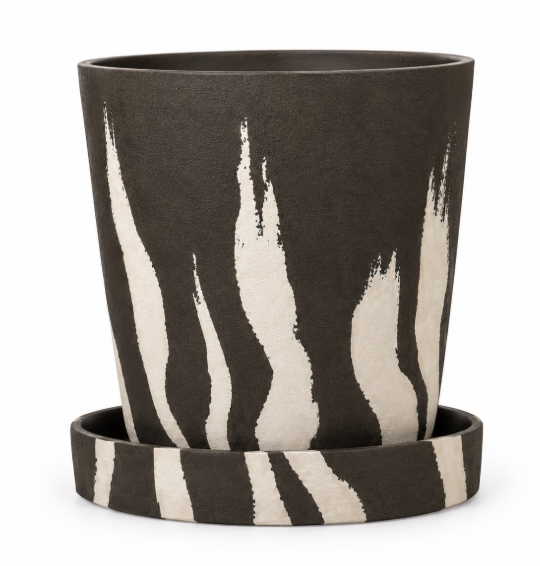 GreenShip Brown & Beige Marble Planter, Large