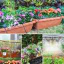 MIXC Greenhouse Micro Drip Irrigation Kit Automatic Irrigation System Patio Misting Plant Watering System with 1/4 inch 1/2 inch Irrigation Tubing Hose Adjustable Nozzle Emitters Barbed Fittings