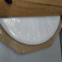 Mayfair Ashton Easy to Clean Single Hinge Toilet Seat, Modern Slow Close Wood Toilet Seat, Made in USA, Round, White