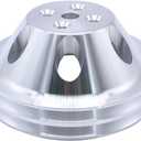 1 PC SHLPDFM Water Pump Pulley 2 Groove SWP Aluminum Pulley Compatible with Small Block Chevy SB SBC 327 350 Short Upper Water Pump