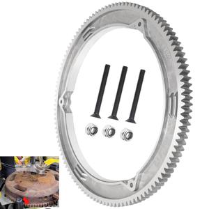 1 Set Upgraded Aluminum Alloy 499612 Ring Gear Durable & Wear-Resistant Compatible with B&S BS499612 Replacement of Previous Plastic Gears, for Works with Engine, Lawn Tractor, Lawn Mower
