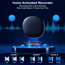 YKLG Voice Activated Recorder,128gb Mini Voice Recorder with Noise Reduction, Portable Digital Voice Recorder for Students/Creatives/Meetings/Travel/Business/Learning/Education/Interviews/Diary (black)