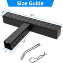Qualward Hitch Step for 2 Inch Receiver, Steel Trailer Step with Non-Slip and Rust Towing Bumper Guard for Most Car SUV Truck Pickup, 500LBS Max Load
