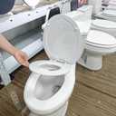 American Standard Elongated Toilet Seat with Toddler Seat, Soft Close, 2 in 1 Seat, White, Great for Adults and Child