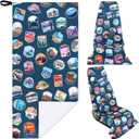 2 Pack Car Seat Towel Covers Athletic Running Towel Performance Microfiber Post Workout Sweat Washable Cover Non Slip for Car Outdoor Sport Activities 63 x 31.5 Inches (National Park)
