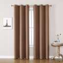 ChrisDowa Blackout Curtains 78 inches Long for Bedroom - 2 Panels Set Grommet Thermal Insulated Room Darkening Curtains for Living Room (Cappuccino, 42 x 78 Inch)