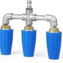 3-in-1 Turbo Nozzle Pressure Washer, 360° Rotating Turbo Nozzle, Pressure Washer Turbo Nozzle with 1/4" Quick Connect - 4000 PSI, 4-6 GPM, 2.0 Orifice (Blue)