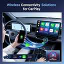 Mini Wireless CarPlay Adapter for Apple iPhone - Upgrade Wired CarPlay to Wireless, One-Tap Multi-User Switch, Plug & Play, Fast Auto-Connect (iOS 10+)