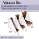Mr. Pen- Adjustable Cardboard Corner Protectors, Fits 1", 1.5" and 2.1", 100 Pack, Bulk, Corner Protectors for Shipping, Cardboard Packing Corners