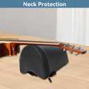 Guitar Rest Cushion, Soft Sponge & PU Leather with Straps (Nonadjustable), Guitar Cushion Leg Support, Relief Your Thigh, Black Foot Stool for Acoustic Guitars Players Musical Instruments Accessories