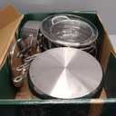 Cuisinart Chefs Classic 11-Piece Stainless Steel Pots and Pans Set, Cookware Set Compatible with Induction, Electric, Gas Cooktops, Aluminum Core for Even Heat, Cool Grip Handles, Dishwasher Safe