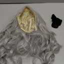 BERON Men's Silver Grey Long Wigs With Halloween Cosplay Costume Party Wig Curly Middle Part Hair Wigs