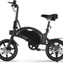 Jetson Bolt Folding Electric Ride-On Bike, Easy-Folding, Built-in Carrying Handle, Twist Throttle, Up to 15.5 MPH, Ages 13+ (Black Pro)