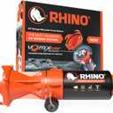 Camco Rhino Camper/RV Sewer Macerator Pump System - VortexCore Technology Grinds Sewer Waste into 1/8 Pieces - Versatile for Any Location - 4-in1 Adapter, Self-Priming Pump & 15 Water Hose (39040)