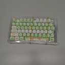 GK GAMAKAY 132 Keys Green White Keycaps Set, MOA Profile PBT Five-Sided Thermal Sublimation Cute Puppy Keycap for 61/68/75/80/84/87/98/104/108 Layout Mechanical Gaming Keyboard (Green)